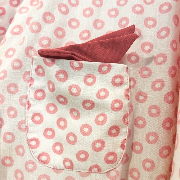 Vintage Petites by Willi Classic Shirt Waist Dress  pink dots - Picture 2 of 8